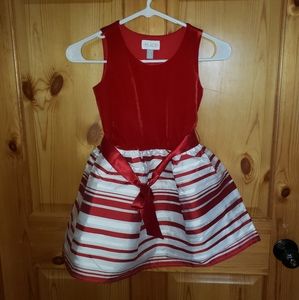 The children's place Red & white dress girls 7/8 or 10/12 excellent